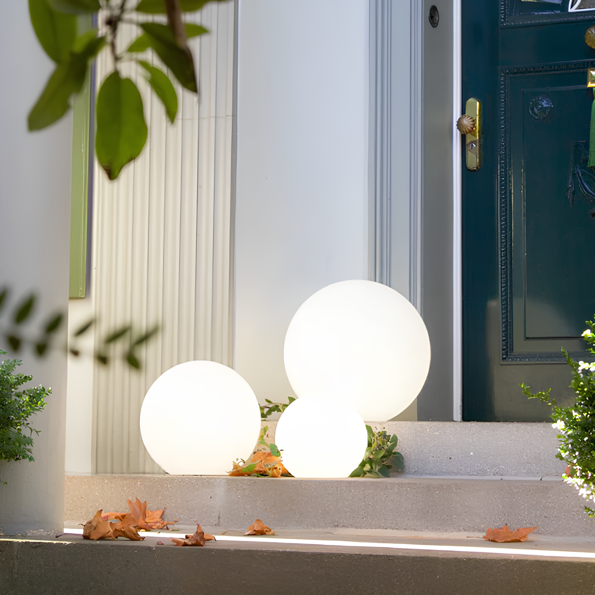 Sphère lumineuse de jardin