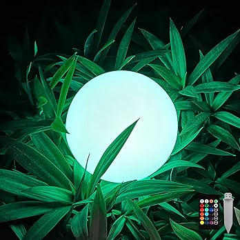 Sphère lumineuse de jardin